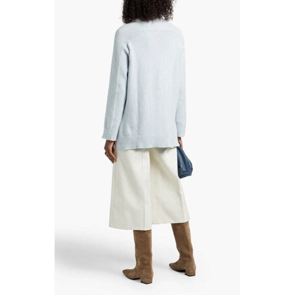 Rosetta Getty Cotton Blend Sky Blue High Low Sweater XS/S NWT - Picture 2 of 14